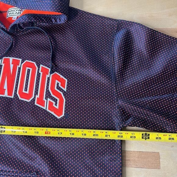 University of Illinois Pullover Hoodie Sweatshirt Sz. Medium Blue Orange U of I - Picture 10 of 12